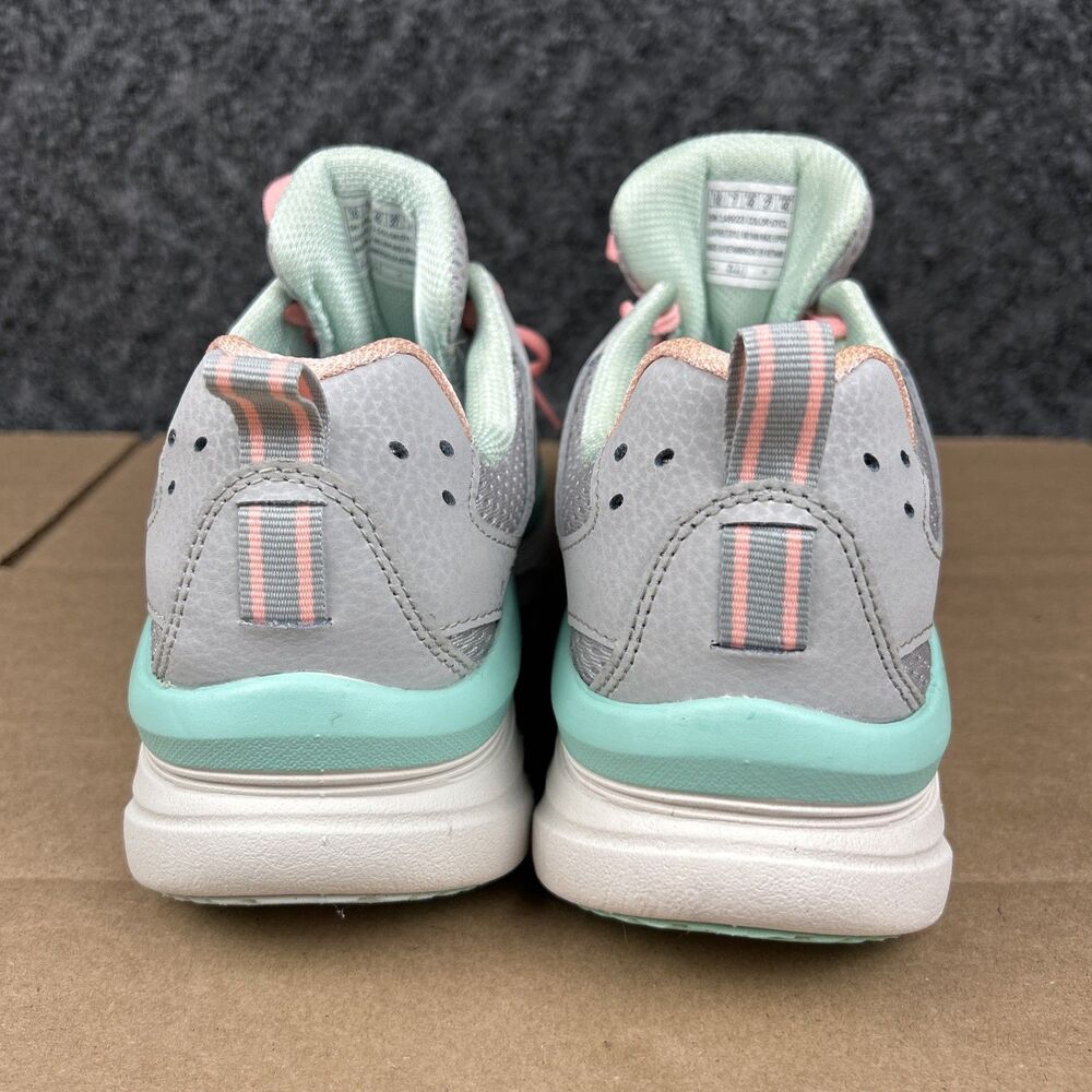 Skechers D'Lux Walker - Infinite Motion Women's 10 Gray Teal Pink Walking Shoes - Picture 3 of 10